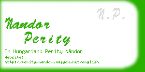 nandor perity business card